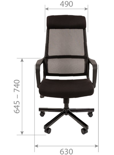 Офисное кресло CHAIRMAN 590, черное в Ярославле - изображение 3