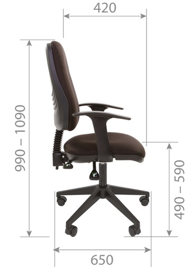 Офисное кресло CHAIRMAN 661 Ткань стандарт 15-13 серая в Ярославле - изображение 4
