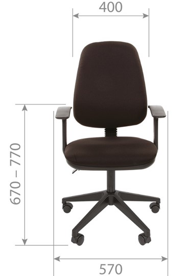 Компьютерное кресло CHAIRMAN 661 Ткань стандарт 15-21 черная в Ярославле - изображение 3