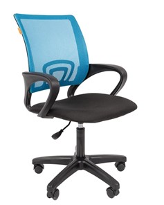 Компьютерное кресло CHAIRMAN 696 black LT, голубое в Ярославле - предосмотр