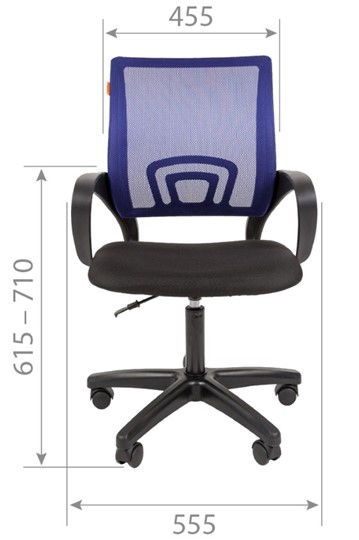 Компьютерное кресло CHAIRMAN 696 black LT, голубое в Ярославле - изображение 1