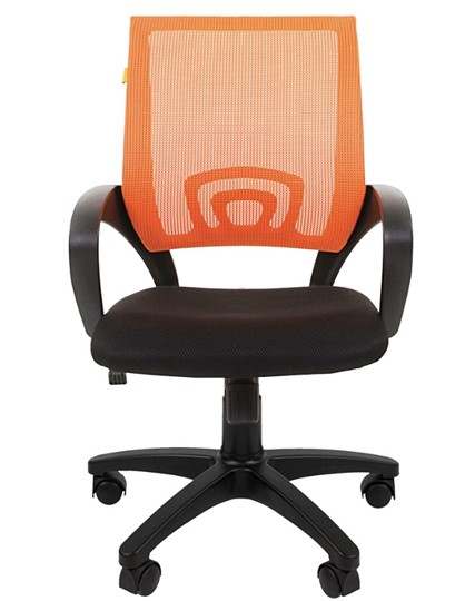 Компьютерное кресло CHAIRMAN 696 black Сетчатый акрил DW66 оранжевый в Рыбинске - изображение 4