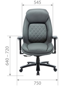 Офисное кресло CHAIRMAN CH403, серый, эко кожа в Ярославле - предосмотр 3