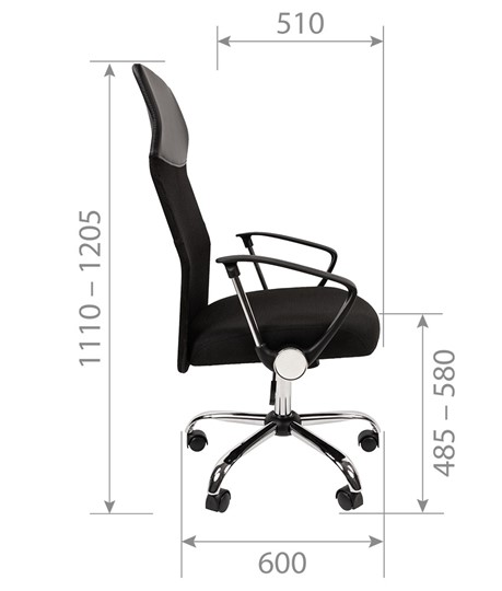 Офисное кресло CHAIRMAN CH610 N, черный в Ярославле - изображение 2