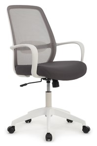 Кресло компьютерное Design W-207, Белый пластик/серая сетка в Ярославле