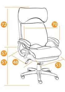 Офисное кресло DUKE флок/ткань, серый/серый, 29/TW-12 арт.14039 в Ярославле - предосмотр 27