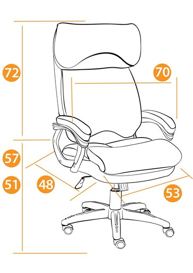 Офисное кресло DUKE флок/ткань, серый/серый, 29/TW-12 арт.14039 в Ярославле - изображение 27