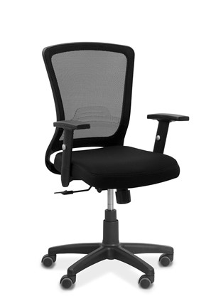 Офисное кресло Фьюжн, сетка/ткань TW / черная/черная в Ярославле - изображение