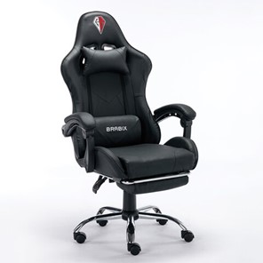 Офисное кресло Brabix RABIX "Dexter GM-135", подножка, две подушки, экокожа, черное, 532800 в Ярославле