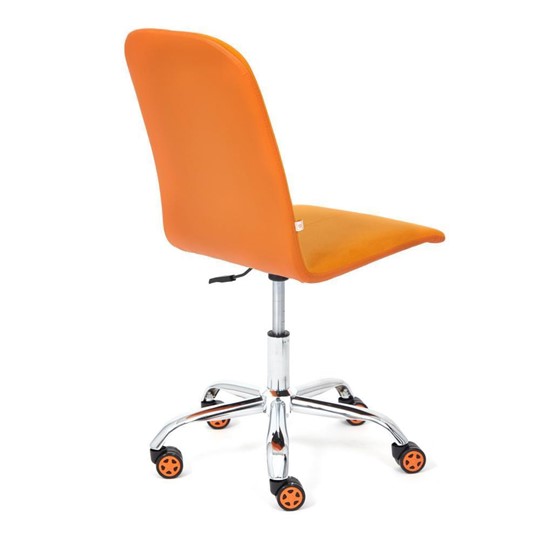 Офисное кресло RIO флок/кож/зам, оранжевый/оранжевый, арт.14188 в Ярославле - изображение 2