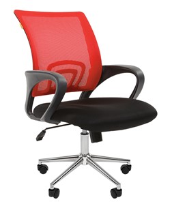 Кресло офисное CHAIRMAN 696 CHROME Сетка TW-69 (красный) в Ярославле - предосмотр 1