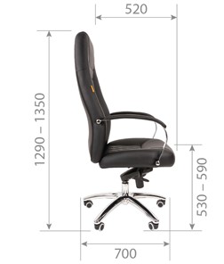 Офисное кресло CHAIRMAN 950 Экокожа черная в Ярославле - предосмотр 4