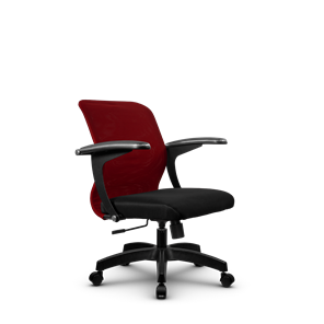 Кресло офисное SU-M-4/подл.160/осн.001, Бордовый/Черный в Ярославле