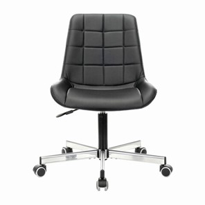 Офисное кресло Brabix Deco MG-316 (без подлокотников, пятилучие серебристое, экокожа, черное) 532080 в Ярославле