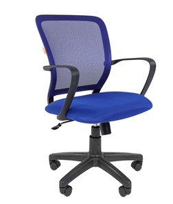 Компьютерное кресло CHAIRMAN 698 black TW-05, ткань, цвет синий в Ярославле - предосмотр