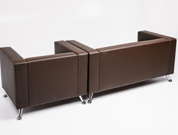 Комплект мебели Альбиони коричневый кожзам  диван 2Д + кресло в Ярославле - предосмотр 5