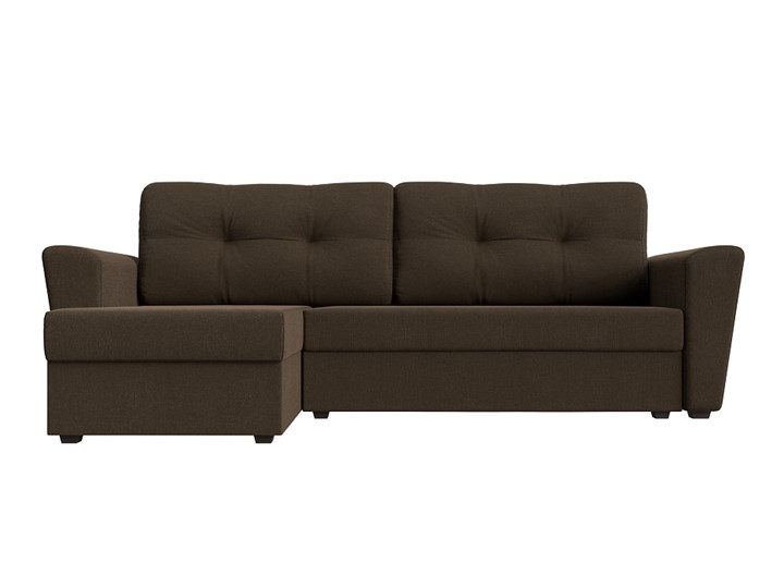 Угловой диван Амстердам Лайт, Коричневый (рогожка) в Ярославле - изображение 1