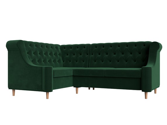 Угловой диван Бронкс, Зеленый (Велюр) в Ярославле - изображение