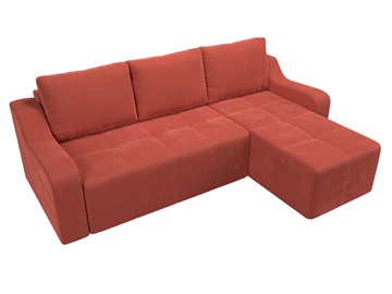 Угловой диван для гостиной Элида, Коралловый (микровельвет) в Ярославле - предосмотр 5