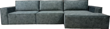 Угловой диван с оттоманкой Лофт 357х159х93 (Ремни/Еврокнижка) в Ярославле - предосмотр 3