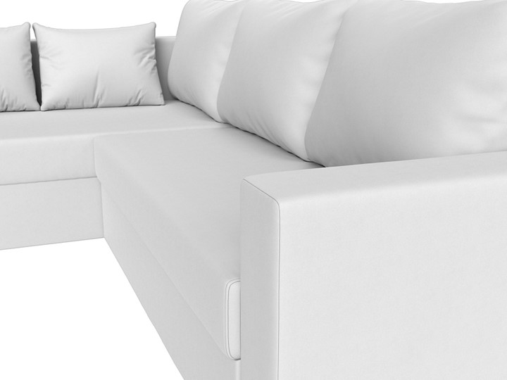 Угловой раскладной диван Мансберг, Белый (Экокожа) в Ярославле - изображение 4