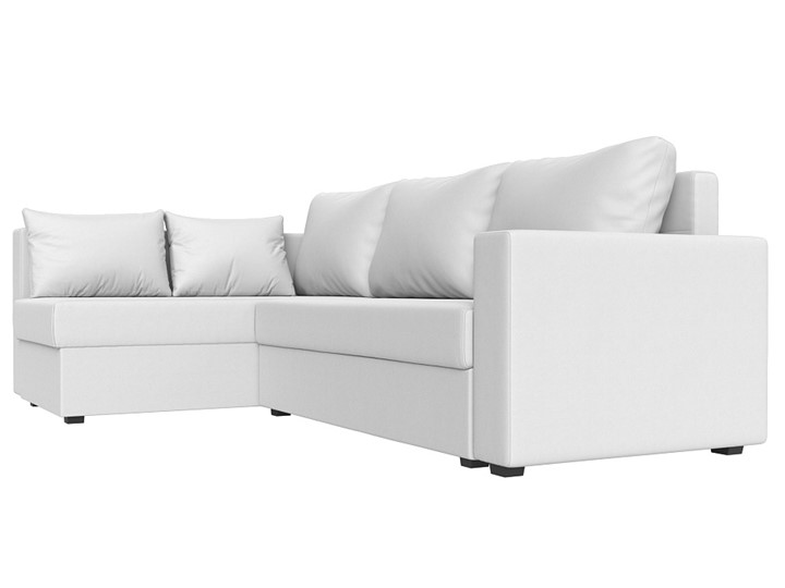 Угловой раскладной диван Мансберг, Белый (Экокожа) в Ярославле - изображение 7