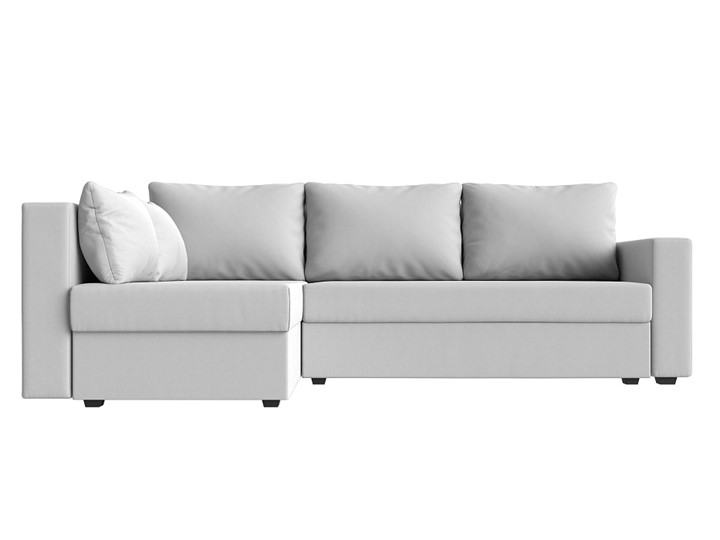 Угловой раскладной диван Мансберг, Белый (Экокожа) в Рыбинске - изображение 8