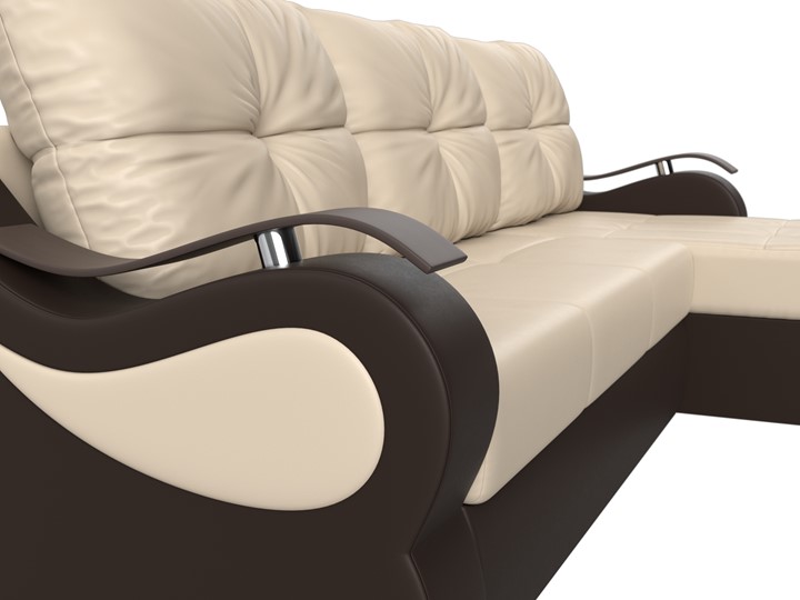 Угловой диван Меркурий, Бежевый/коричневый (экокожа) в Ярославле - изображение 3