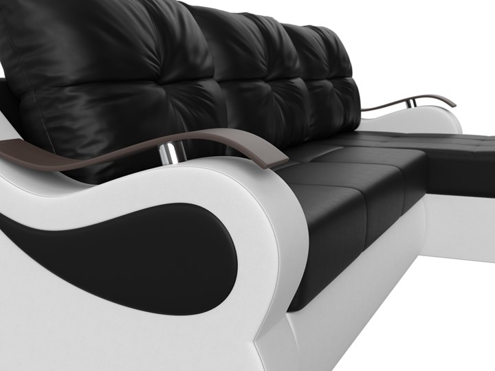 Угловой диван Меркурий, Черный/белый (экокожа) в Ярославле - изображение 3