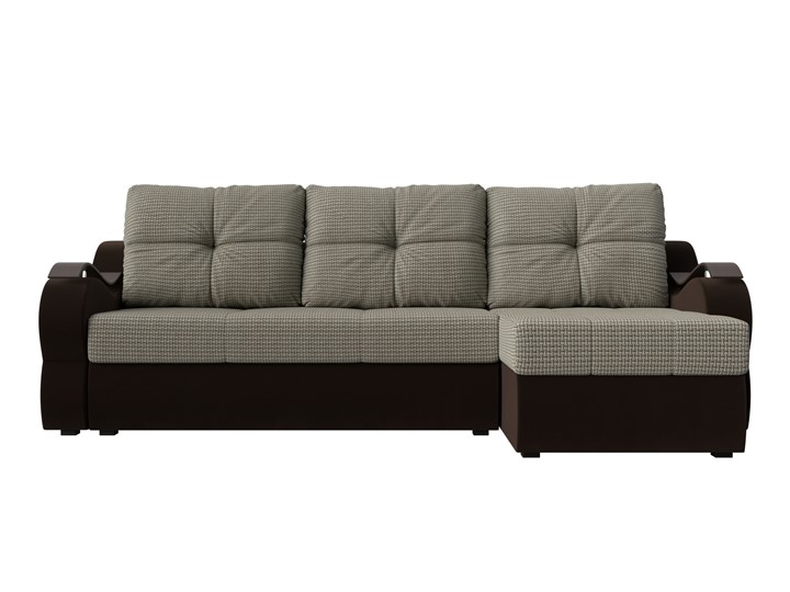 Угловой диван Меркурий, Корфу 02 (рогожка)/коричневый (вельвет) в Ярославле - изображение 1