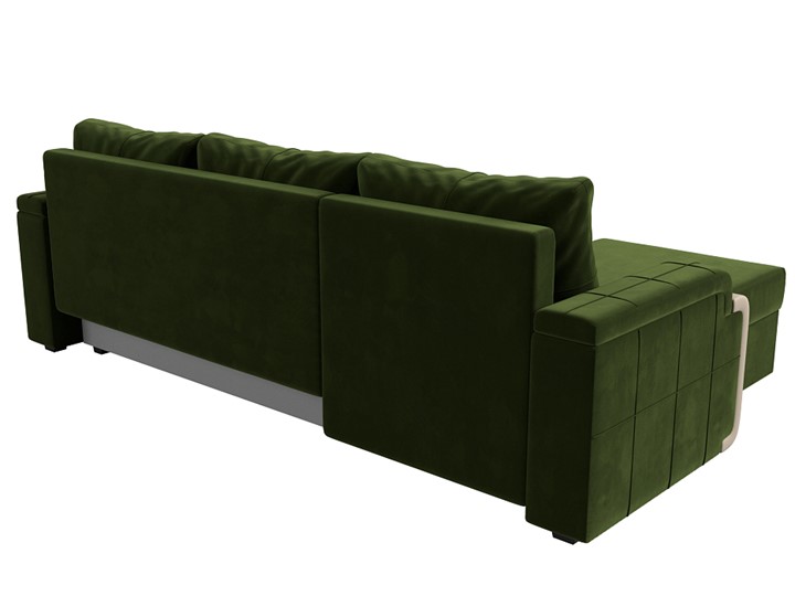 Угловой диван с оттоманкой Николь лайт, Зеленый/Бежевый (микровельвет/экокожа) в Ярославле - изображение 8