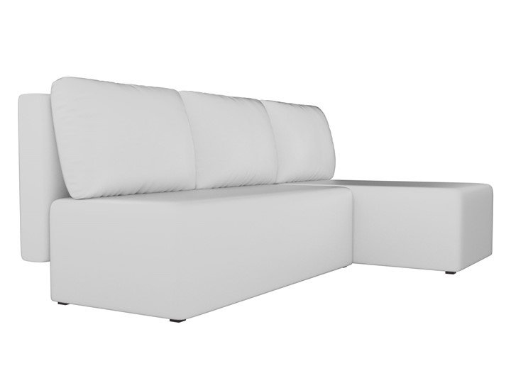 Угловой диван с оттоманкой Поло, Белый (экокожа) в Ярославле - изображение 2