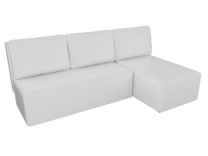 Угловой диван с оттоманкой Поло, Белый (экокожа) в Ярославле - изображение 3