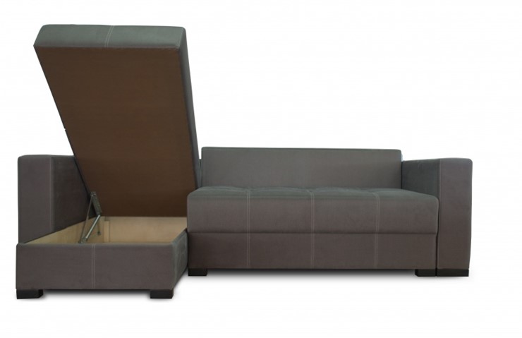 Угловой диван Fashion soft 210 (Uno grey + Brix latte) в Ярославле - изображение 2