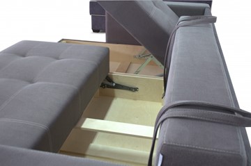 Угловой диван Fashion soft 210 (Uno grey + Brix latte) в Ярославле - предосмотр 3