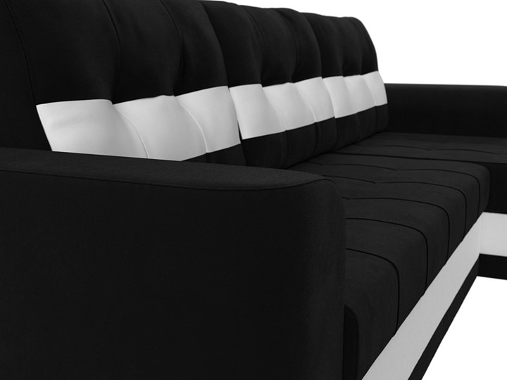 Угловой диван Честер, Черный/белый (вельвет/экокожа) в Ярославле - изображение 3