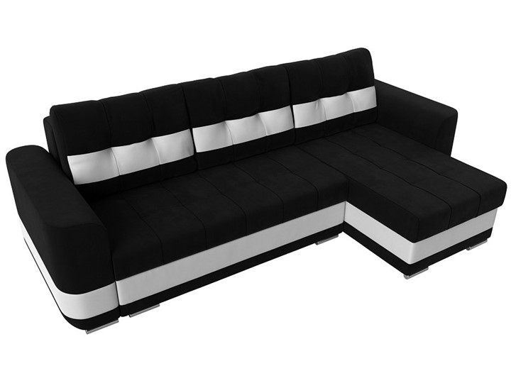 Угловой диван Честер, Черный/белый (вельвет/экокожа) в Ярославле - изображение 4