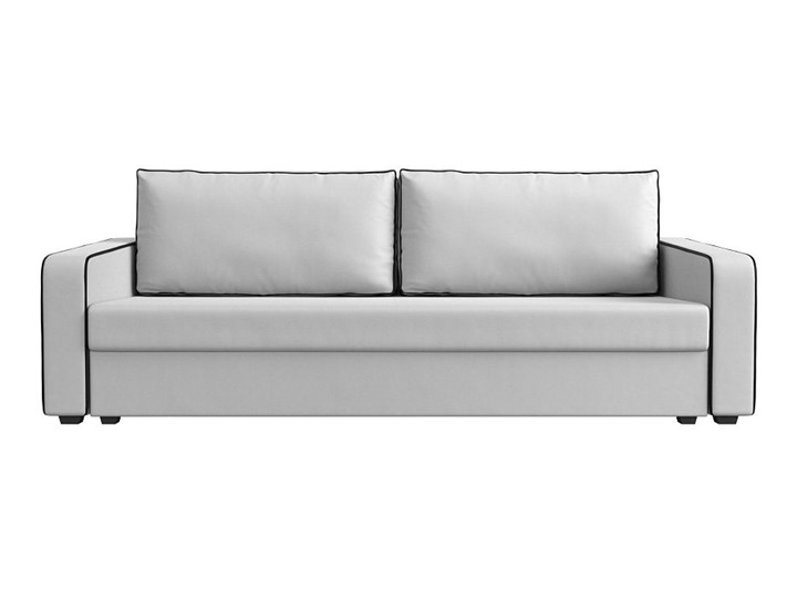 Прямой диван Лига-009, Белый\Черный (Экокожа) в Ярославле - изображение 7