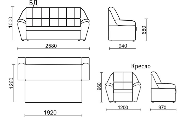 Прямой диван Блистер БД в Рыбинске - изображение 7