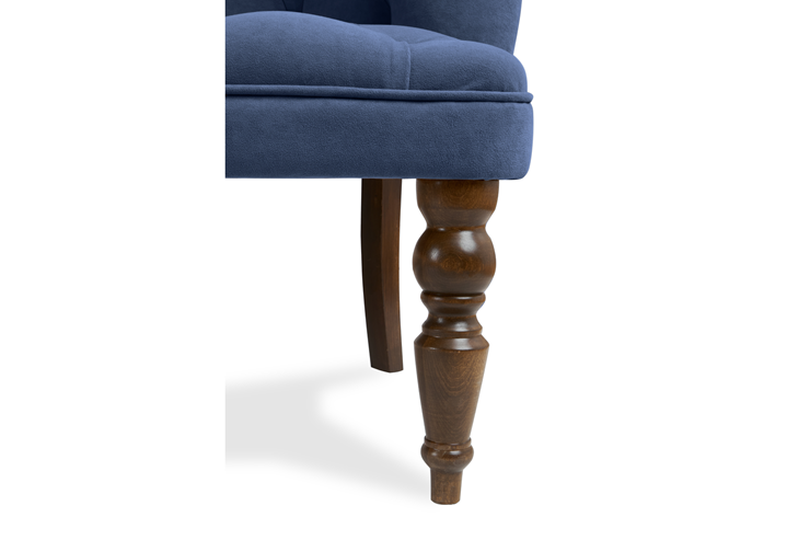 Прямой диван Бриджит синий ножки коричневые в Ярославле - изображение 4