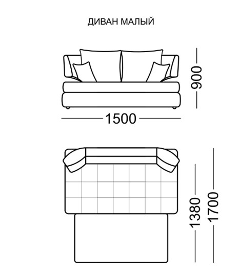 Прямой диван Бруно Элита 50Б малый в Ярославле - изображение 2
