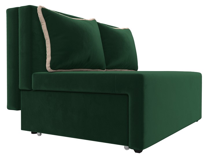 Прямой диван Лагуна, Зеленый/Бежевый (Велюр) в Ярославле - изображение 5