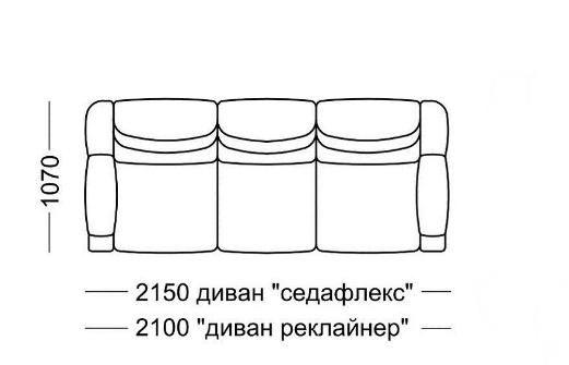 Диван прямой Мишель Элита 50 М, седафлекс в Рыбинске - изображение 7