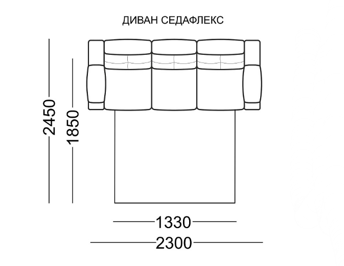 Прямой диван Рокфорд БД, седафлекс в Ярославле - изображение 7