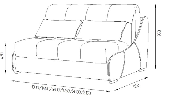 Прямой диван Токио 130 (ППУ) в Рыбинске - изображение 11