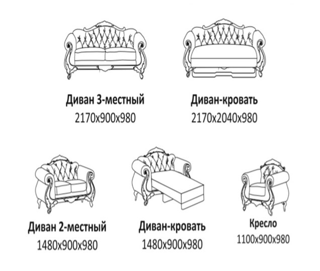 Малый диван Лувр X, ДМ2 в Ярославле - изображение 2