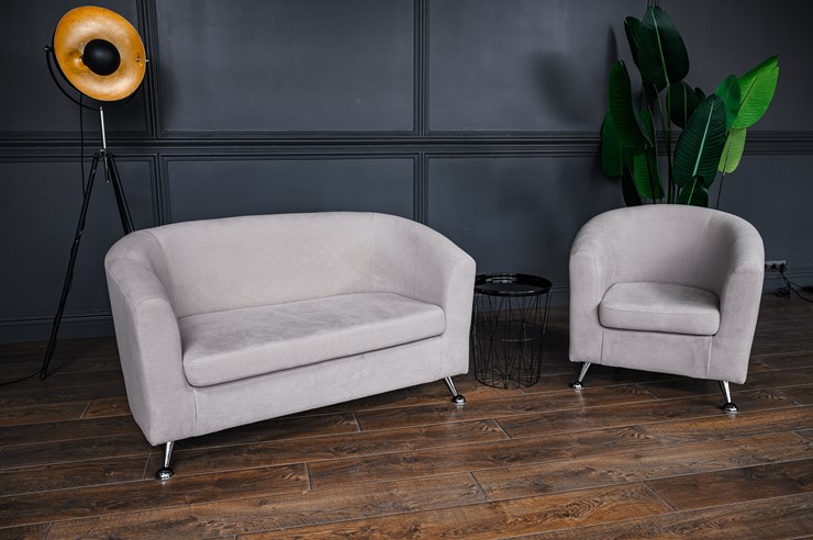 Комплект мебели Брамс  цвет бежевый диван 2Д + кресло в Ярославле - изображение 1