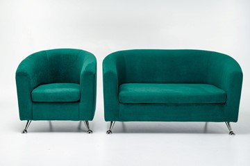 Комплект мебели Брамс  цвет изумрудный диван 2Д + кресло в Ярославле - предосмотр 1