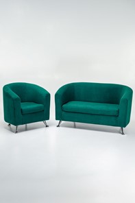 Комплект мебели Брамс  цвет изумрудный диван 2Д + кресло в Ярославле - предосмотр 4