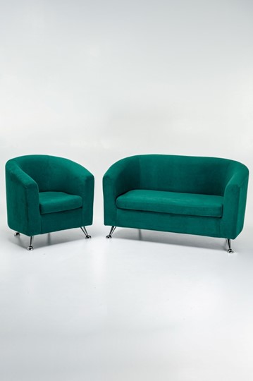 Комплект мебели Брамс  цвет изумрудный диван 2Д + кресло в Ярославле - изображение 4